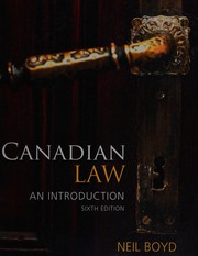 Cover of Canadian Law by Neil Boyd