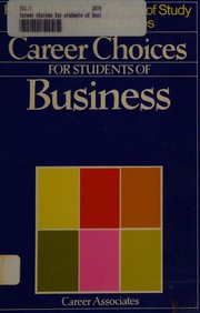 Front cover of Career Choices-Busin by Career Associates