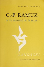 Cover of C.F. Ramuz et la sainteté de la terre by Bernard Voyenne