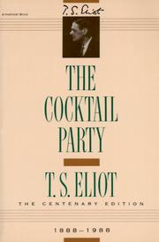 Front cover of The cocktail party by T. S. Eliot