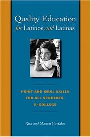 Front cover of Quality education for Latinos and Latinas by Rita Portales