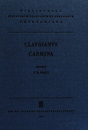 Front cover of Claudii Claudiani carmina by Claudius Claudianus