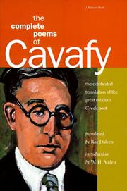 Cover of The complete poems of Cavafy by Kōnstantinos Petrou Kabaphēs