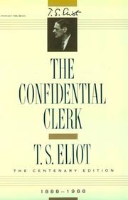 Cover of The confidential clerk by T. S. Eliot