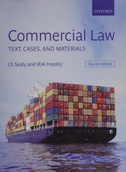 Front cover of Commercial law by L. S. Sealy