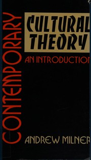 Cover of Contemporary cultural theory by Andrew Milner