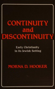 Cover of Continuity and Discontinuity in Early Christianity by Morna Dorothy Hooker