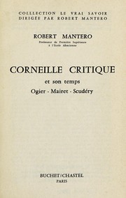 Front cover of Corneille critique et son temps by Pierre Corneille