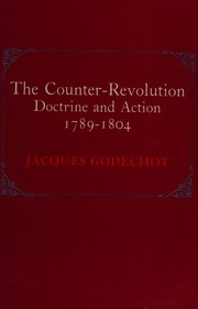 Cover of The counter-revolution by Jacques Godechot