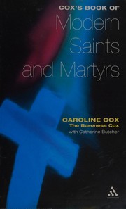Cover of Cox's book of modern saints and martyrs by Caroline Cox