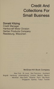 Front cover of Credit and collections for small business by Donald Kitzing