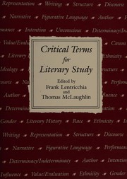 Front cover of Critical terms for literary study by Frank Lentricchia