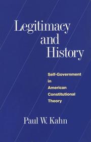 Front cover of Legitimacy and History by Paul W. Kahn