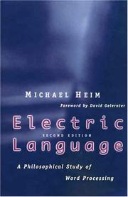 Cover of Electric language by Heim, Michael
