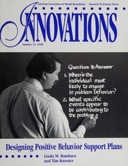Front cover of Designing positive behavior support plans by Linda M. Bambara