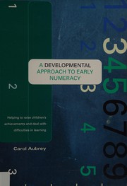 Cover of Developmental Approach to Early Numeracy by Carol Aubrey
