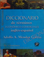 Front cover of Diccionario De Terminos Economico-comerciales by Adolfo Mendez Garcia