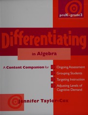 Front cover of Differentiating in number & operations and the other math content standards, preK-grade 2 by Jennifer Taylor-Cox