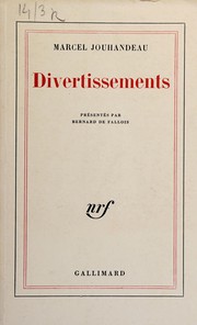 Cover of Divertissements by Marcel Jouhandeau