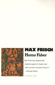 Front cover of Homo Faber by Max Frisch