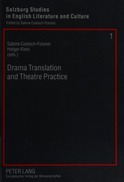 Front cover of Drama translation and theatre practice by Salzburg Conferences on Literature and Culture (11th 2002)