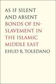 Front cover of As If Silent and Absent by Ehud R. Toledano