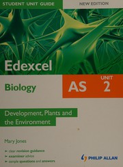 Front cover of Edexcel AS biology unit 2 by Mary Jones
