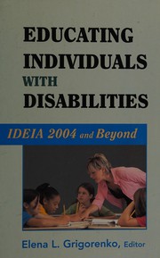 Front cover of Educating individuals with disabilities by Elena L. Grigorenko