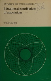 Front cover of Educational contributions of associations by Fleming, W. G.