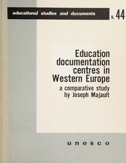 Front cover of Education documentation centres in Western Europe by Joseph Majault