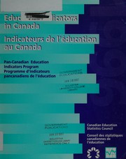 Cover of Education indicators in Canada by Pan-Canadian Education Indicators Program.