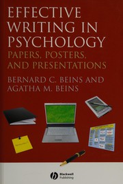 Front cover of Effective writing in psychology by Bernard Beins