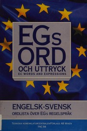 Front cover of EGs ord och uttryck by Tekniska nomenklaturcentralen