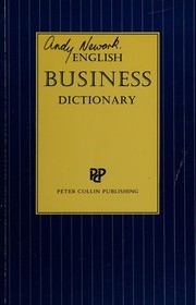 Front cover of English business dictionary by P. H. Collin