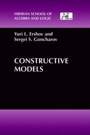 Cover of Constructive models by I͡Uriĭ Leonidovich Ershov