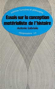Front cover of Essais sur la conception matérialiste de l'histoire by Antonio Labriola