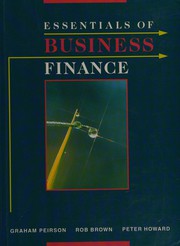 Front cover of Essentials of business finance by Lydia Jane Peirson