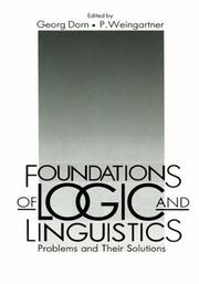 Front cover of Foundations of logic and linguistics by Georg Dorn