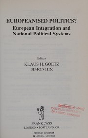 Front cover of Europeanised politics? by Simon Hix