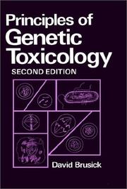 Front cover of Principles of genetic toxicology by David Brusick