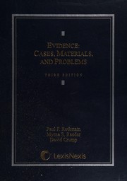 Cover of Evidence by Paul F. Rothstein