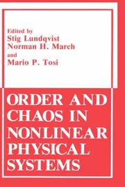 Front cover of Order and chaos in nonlinear physical systems by Norman H. March