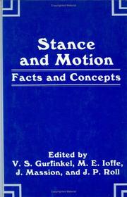 Front cover of Stance and motion by Soviet-French Roundtable Meeting on Neurobiology (3rd 1986 Moscow, R.S.F.S.R. and Leningrad, R.S.F.S.R.)
