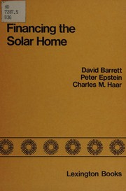 Cover of Financing the solar home by Barrett, David