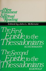 Front cover of First and Second Epistle to the Thessalonians by John L. McKenzie