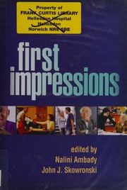 Cover of First impressions by Nalini Ambady