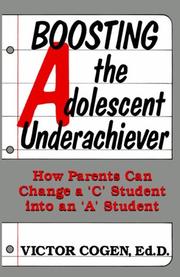 Cover of Boosting the Adolescent Underachiever by Victor Cogen
