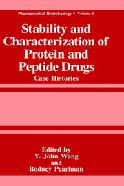 Front cover of Stability and characterization of protein and peptide drugs by Unknown