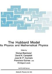 Cover of The Hubbard model by Dionys Baeriswyl