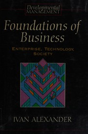 Cover of Foundations of business by Ivan Alexander